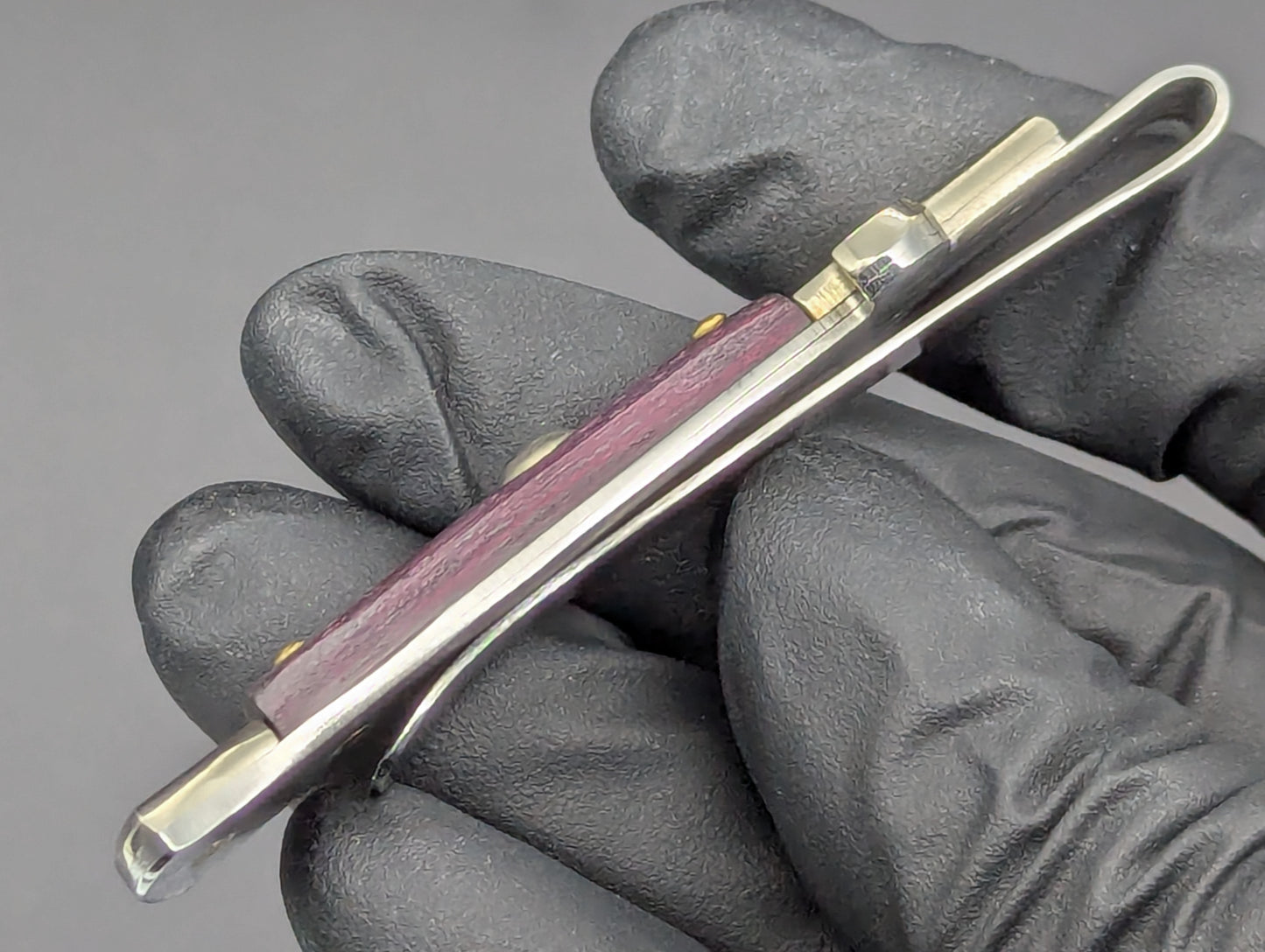 NOS AGA CAMPOLIN STILETTO MONEY CLIP WOOD