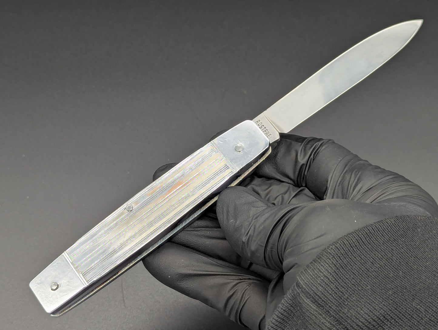7" ANTIQUE BONSA SOLINGEN STAINLESS SWITCHBLADE LEVERLOCK