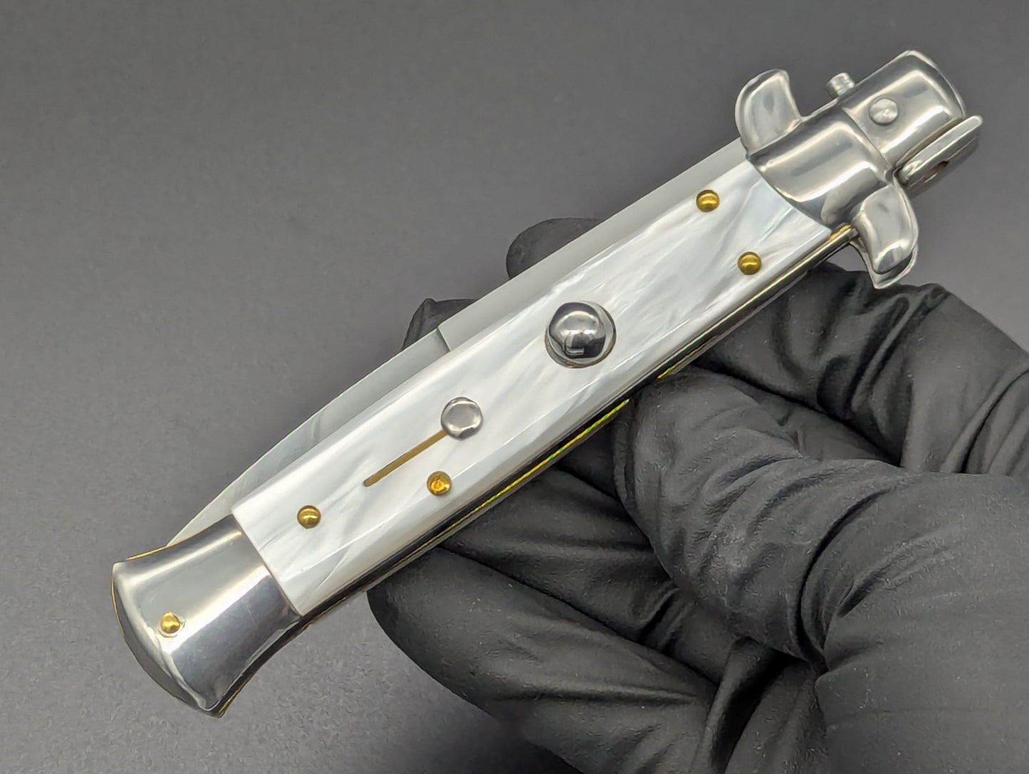 9" Frank Beltrame Faux Pearl Scale Italian Stiletto Bayonet