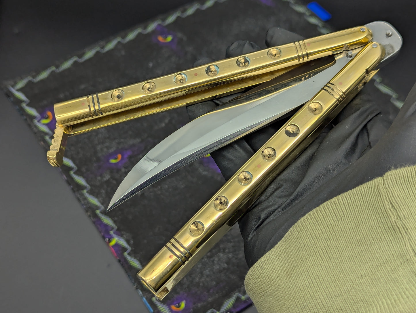 11" Clip Point Brass Batangas Philippines Handmade Balisong