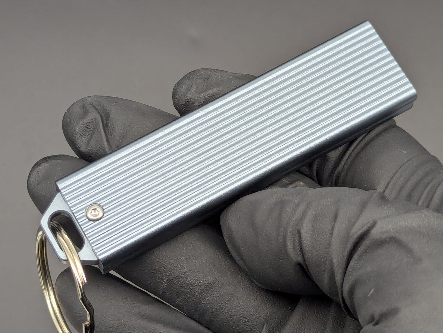 EDC D2 KEYRING GRAVITY UTILITY KNIFE GREY