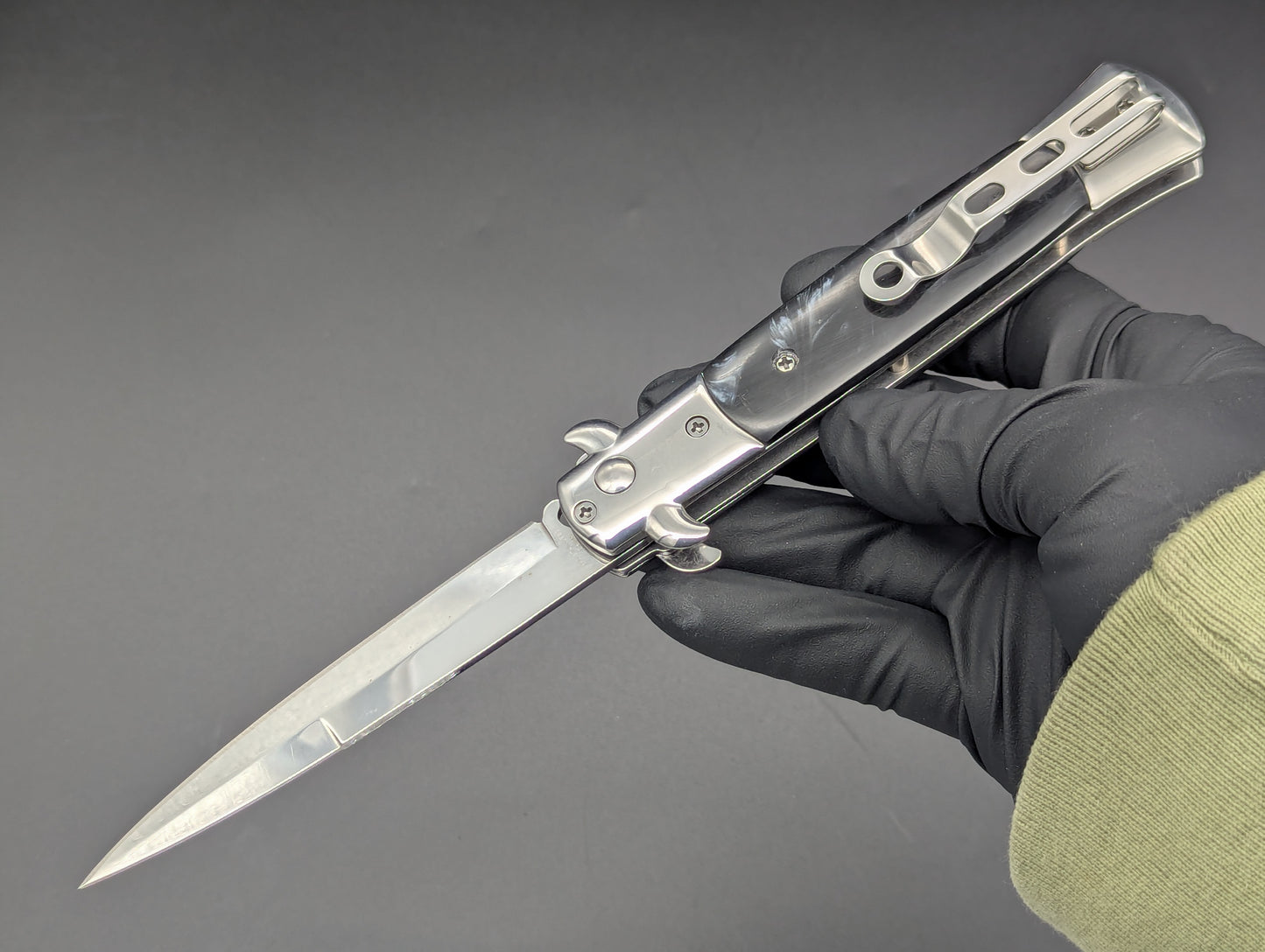 BLACK PEARL MILANO DIABLO STILETTO SWITCHBLADE