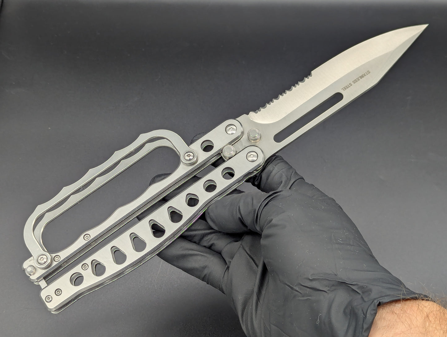 Super Knife Stainless Trench Balisong Zombie Killer