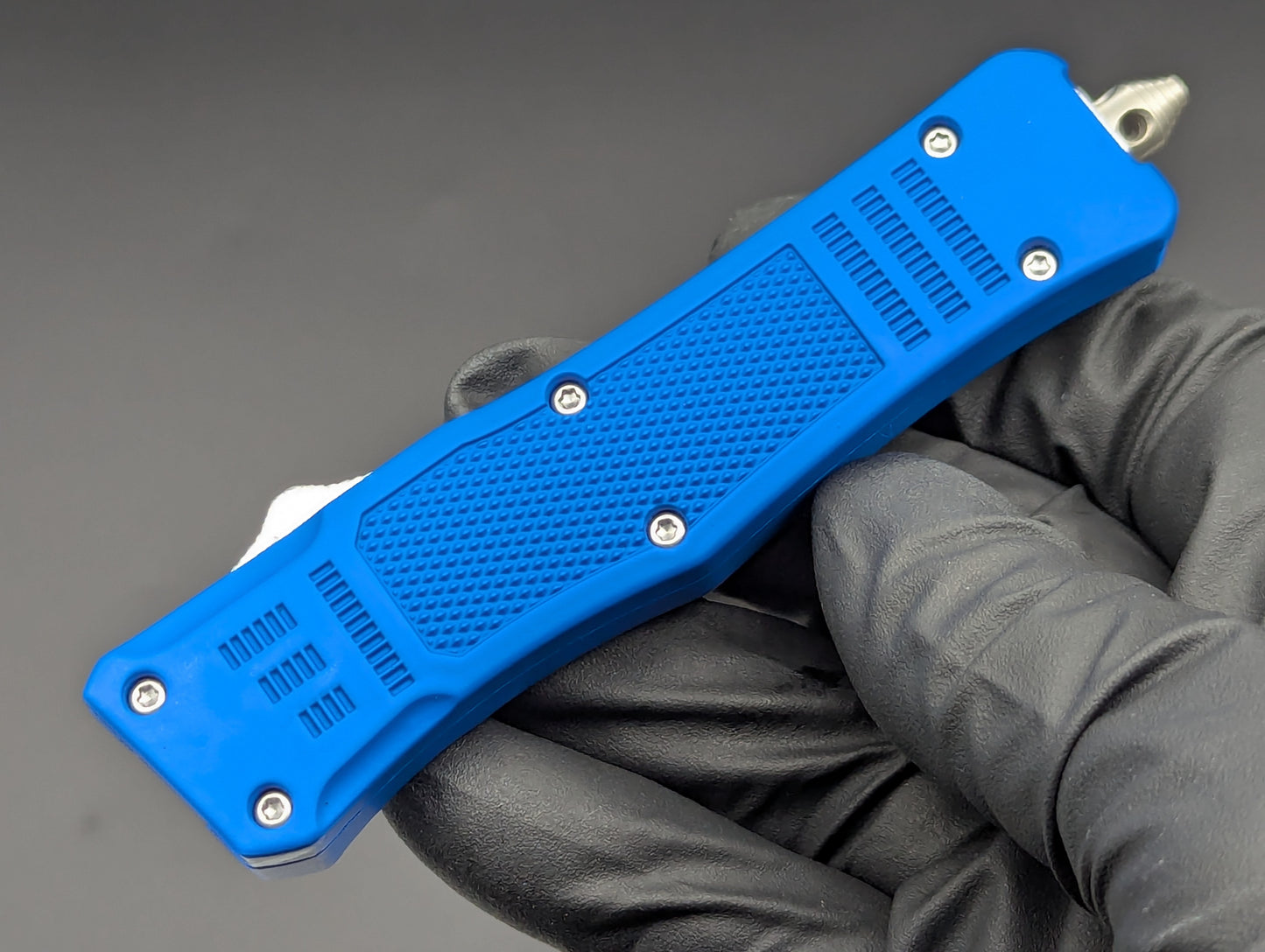 7" Mini Modified Tanto CQB OTF Automatic Knife Blue