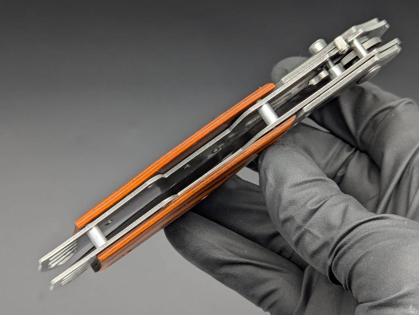 9.5" ROSEWOOD CIGAR CUTTER AUTOMATIC OPENING KNIFE