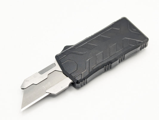 Black Molded Aluminum D/A Box Cutter OTF Knife