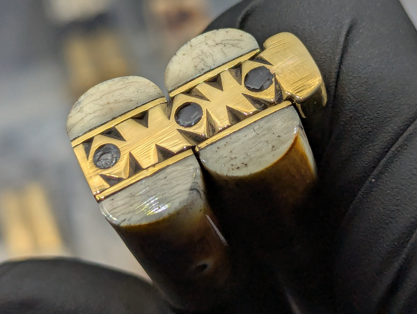 22CM PHILIPPINES HANDMADE EAGLE BALISONG BONE/ HORN CLIP