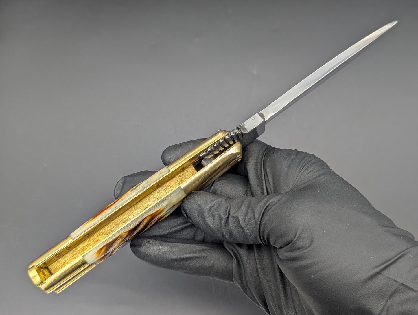 22CM EAGLE TANG PHILIPPINES HANDMADE BALISONG TWISTED BONE DP2