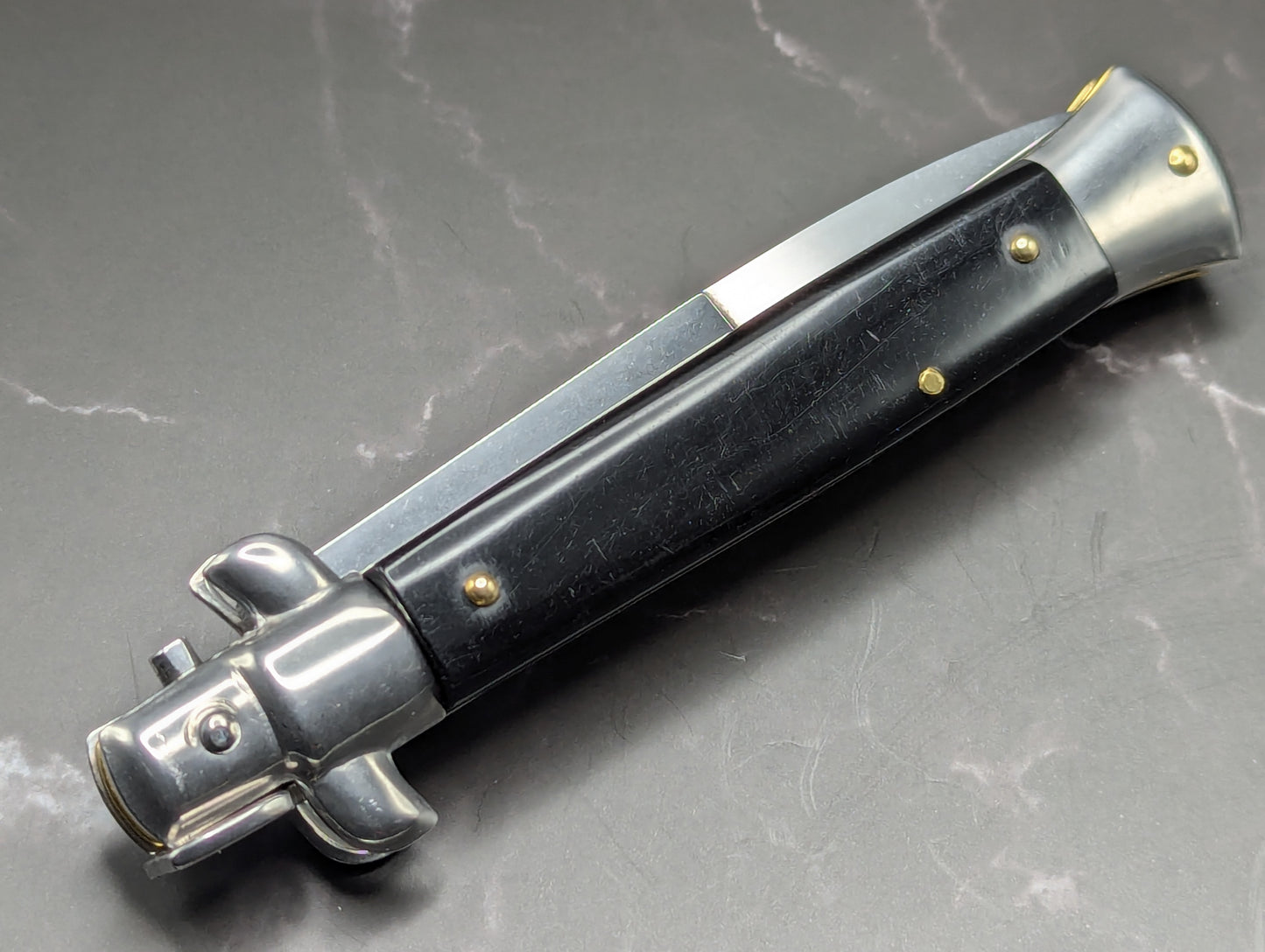 9" Frank Beltrame Black Composite Italian Stiletto Bayonet