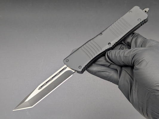 9.5" XL BLACK TACTICAL TANTO OTF AUTOMATIC KNIFE