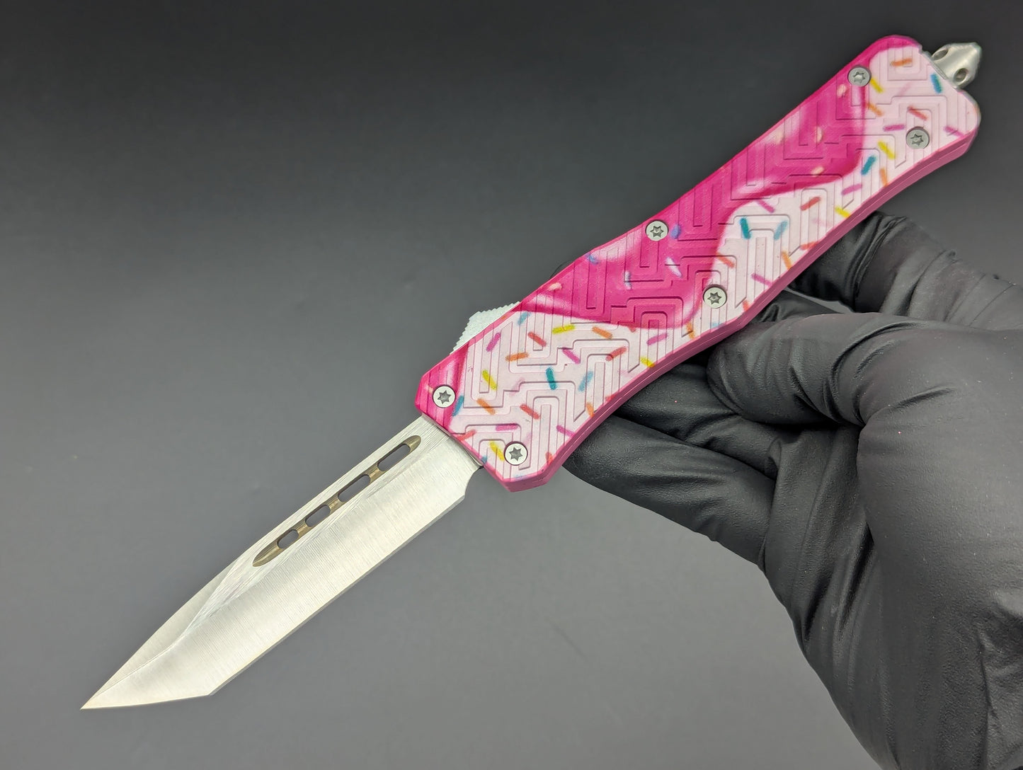 STRAWBERRY DRIP ICE CREAM SPRINKLES D/A OTF KNIFE