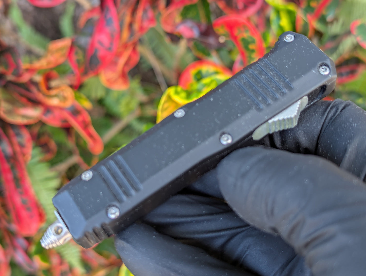 7" Mini Double Edge Serr. D/A OTF Knife