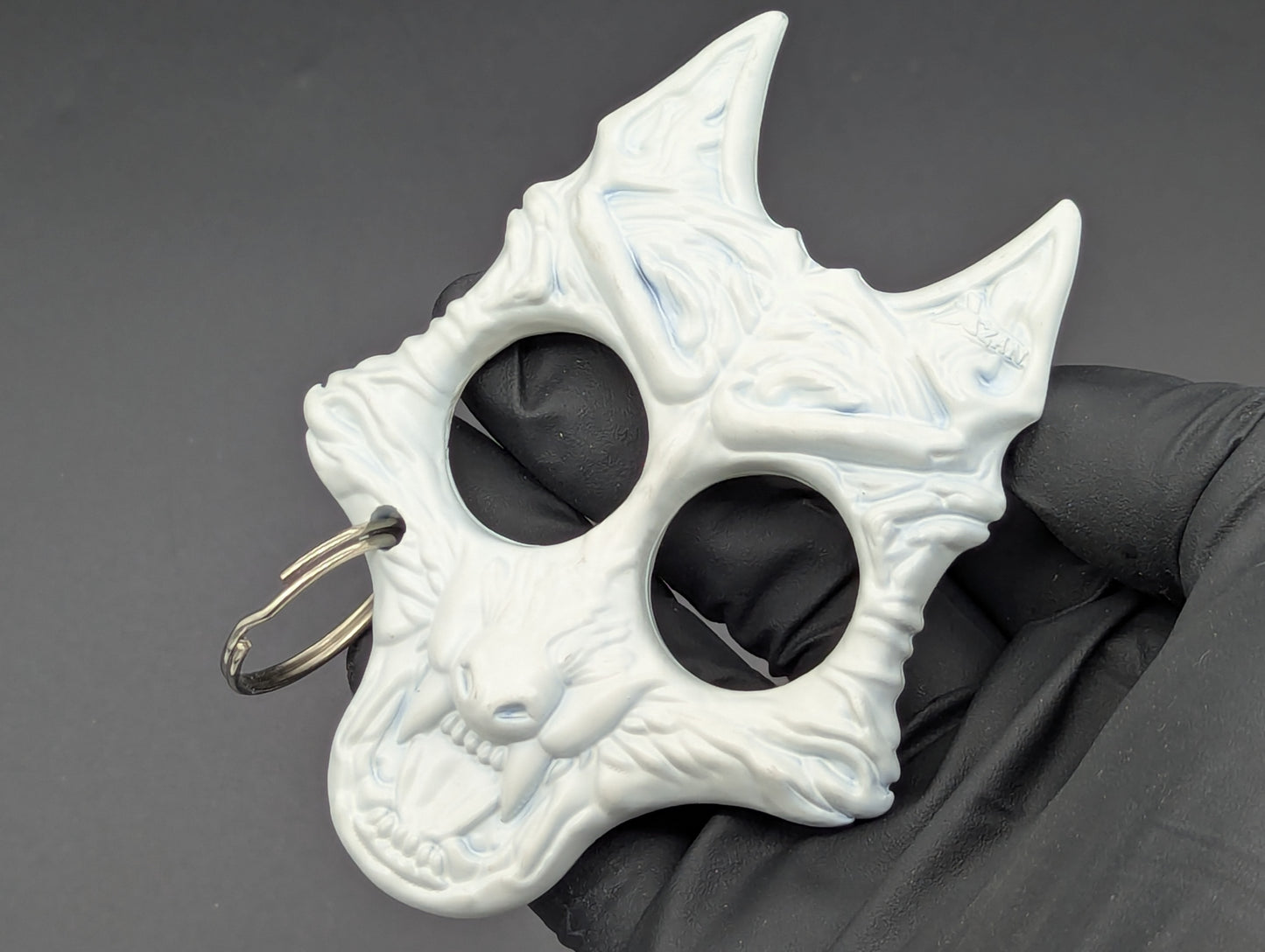 WHITE ABS WEREWOLF SELF DEFENSE KEYRING