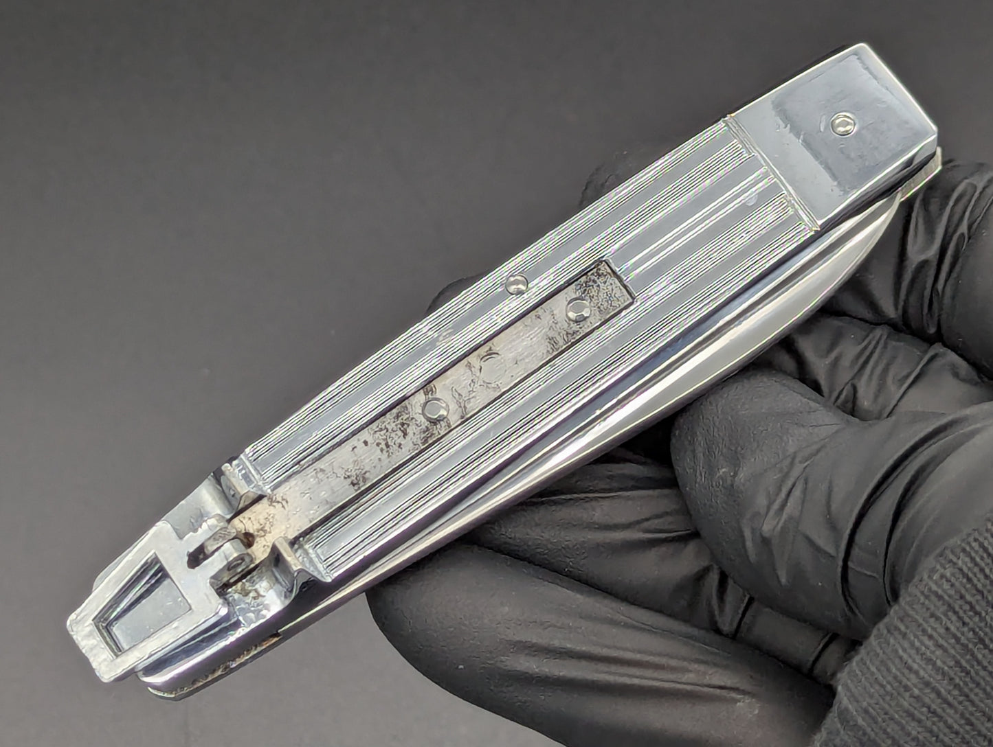 7" ANTIQUE BONSA SOLINGEN STAINLESS SWITCHBLADE LEVERLOCK