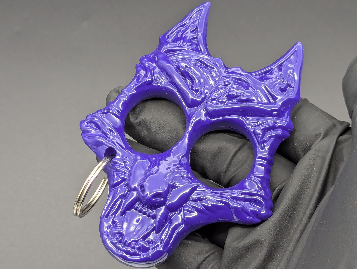 PURPLE ABS WEREWOLF SELF DEFENSE KEYRING