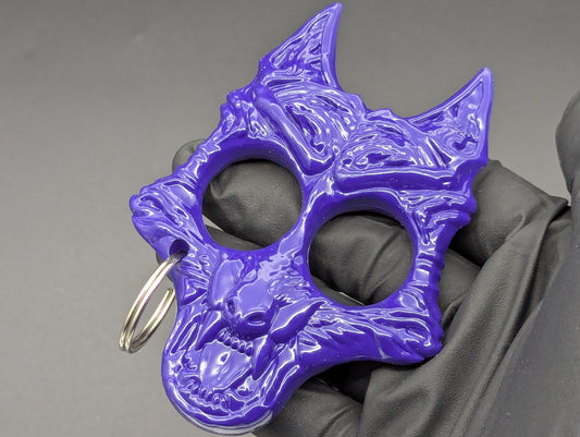 PURPLE ABS WEREWOLF SELF DEFENSE KEYRING