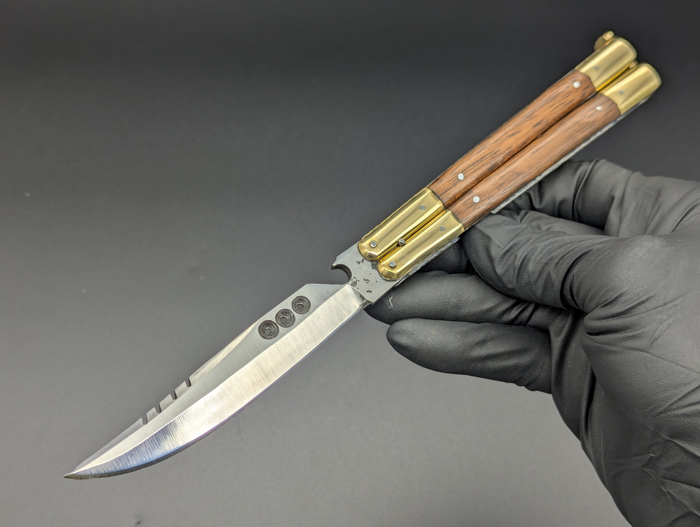 9" FHM Slim Narrawood Balisong Bottle Opener