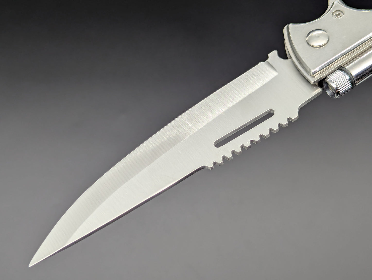 10" CIGAR CUTTER ROSEWOOD SWITCHBLADE KNIFE w/ LIGHT