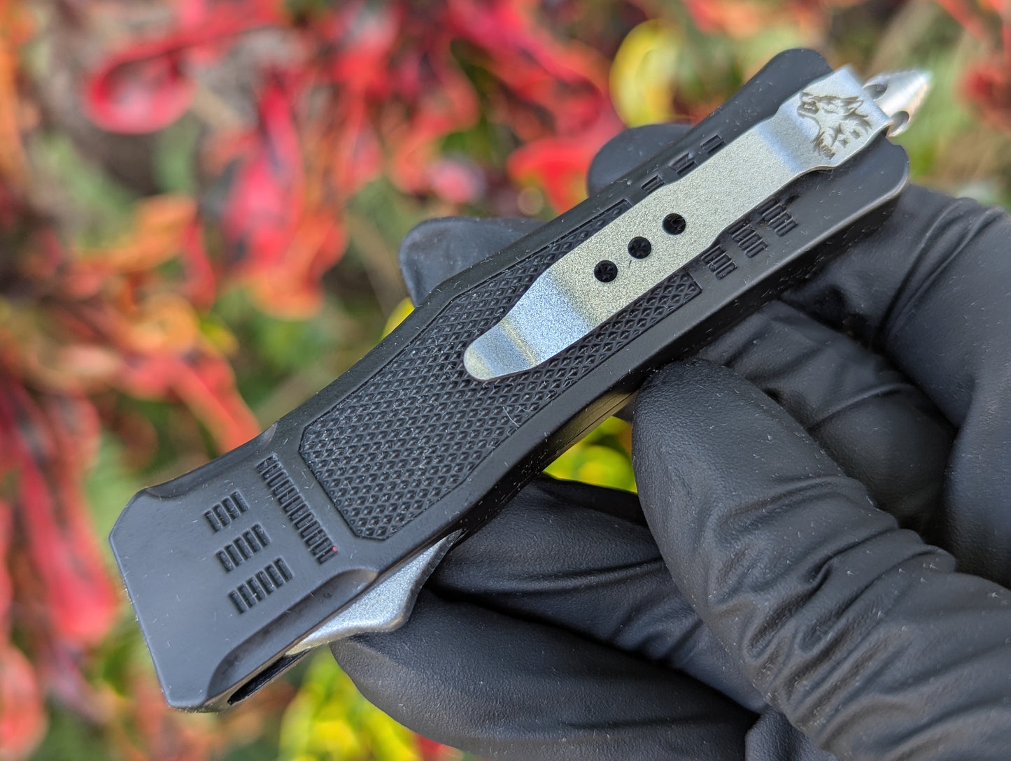 7" Mini Double Edge CQB OTF Automatic Knife Black