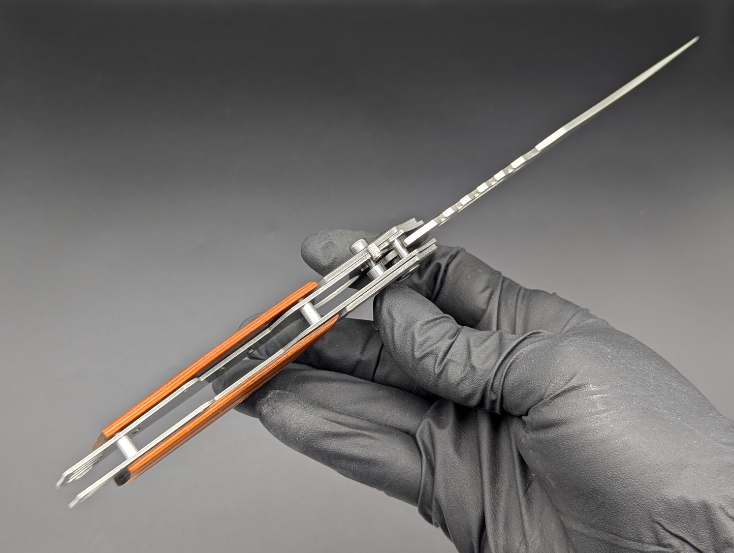 9.5" ROSEWOOD CIGAR CUTTER AUTOMATIC OPENING KNIFE