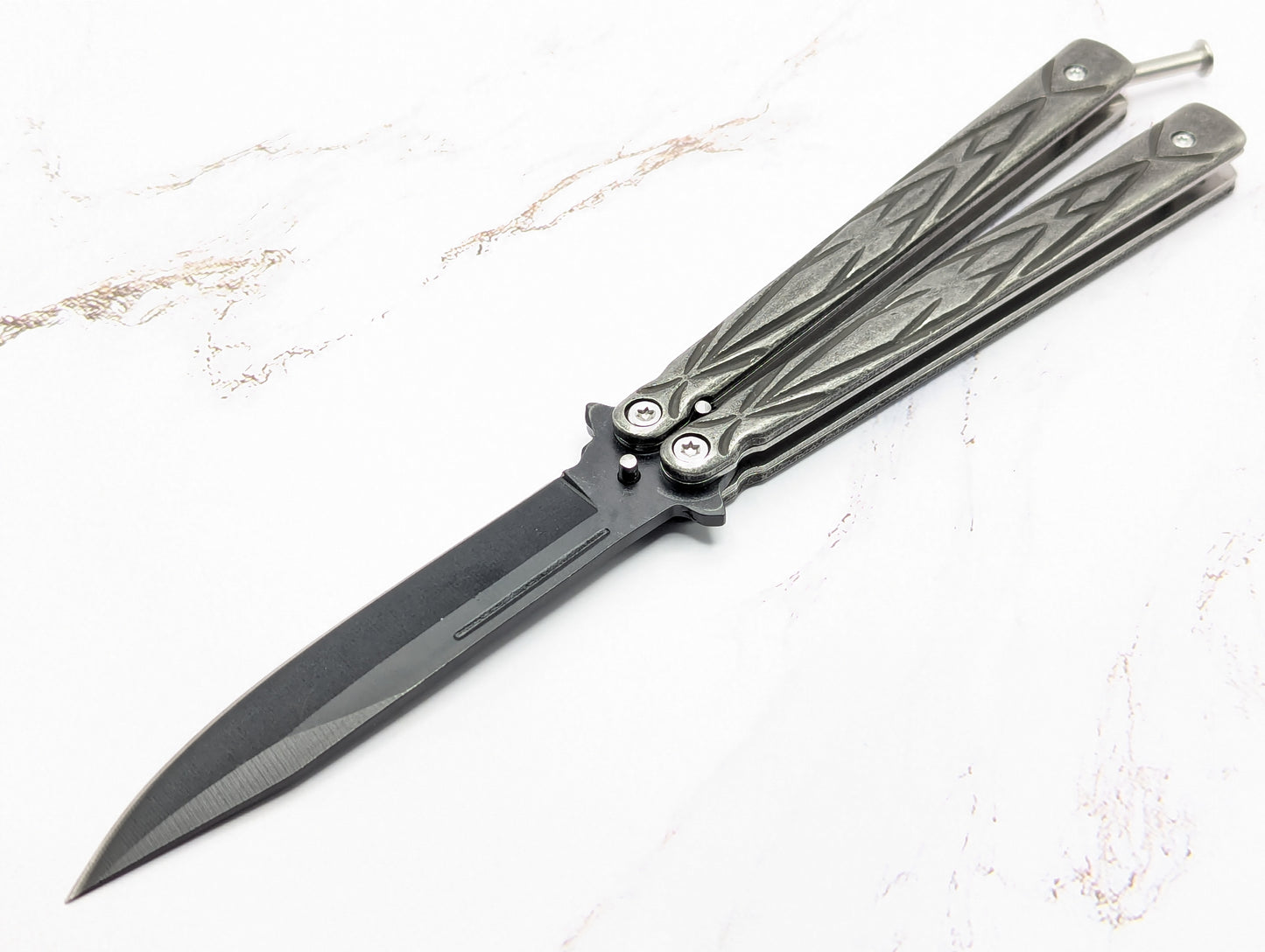 9" Fury Blackout Balisong Butterfly Knife