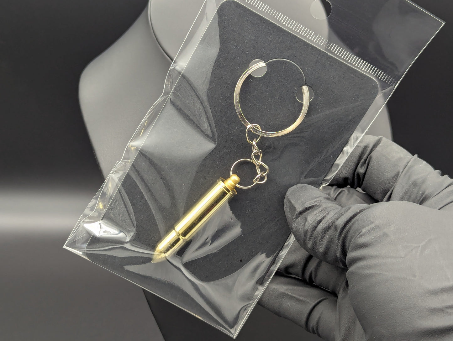 Brass Bullet Hidden Party Bump Spoon Keyring