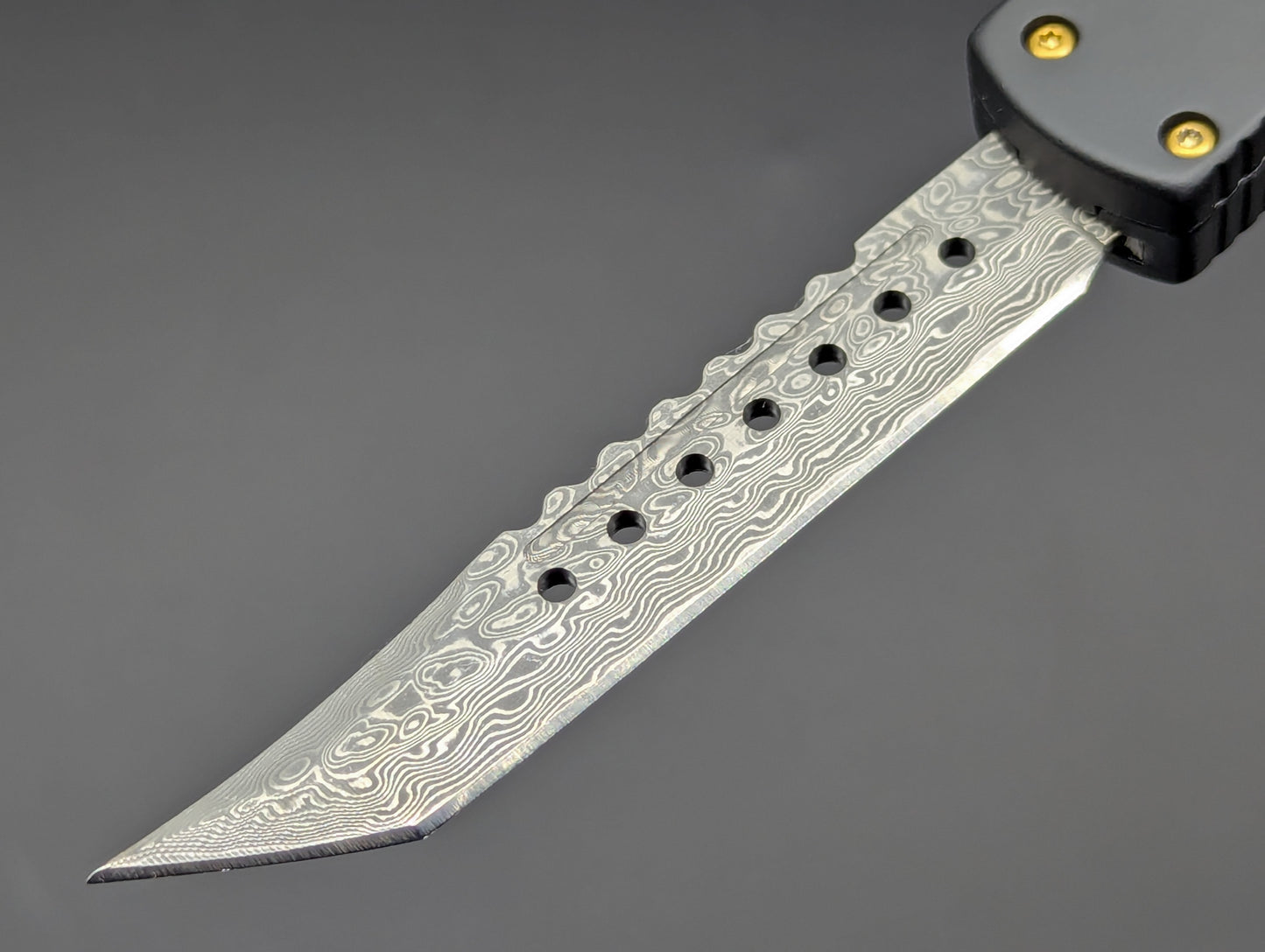 8.5" DAMASCUS HELL RAISER D/A OTF KNIFE