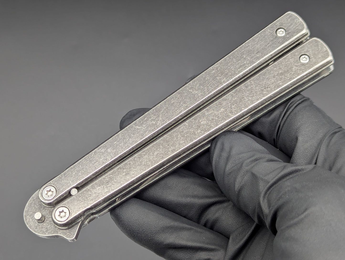 STONEWASHED TANTO WHIPLASH BUTTERFLY KNIFE