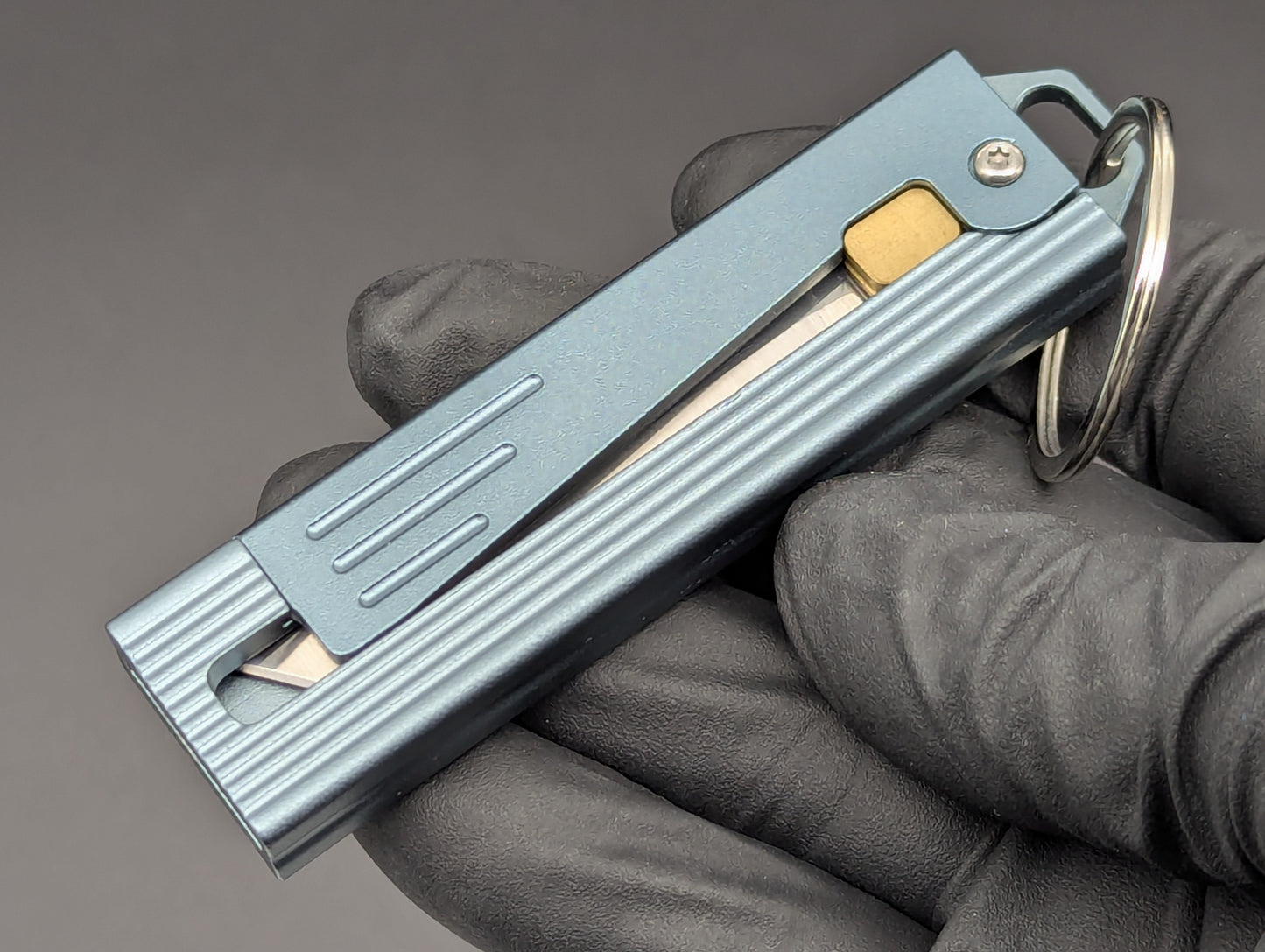 MINI TANTO GRAVITY KNIFE KEYRING BLUE GREY