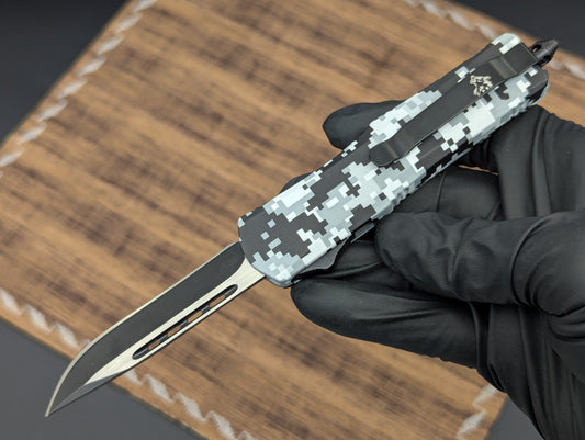 7" Mini Digital Urban Camo D/A OTF Knife