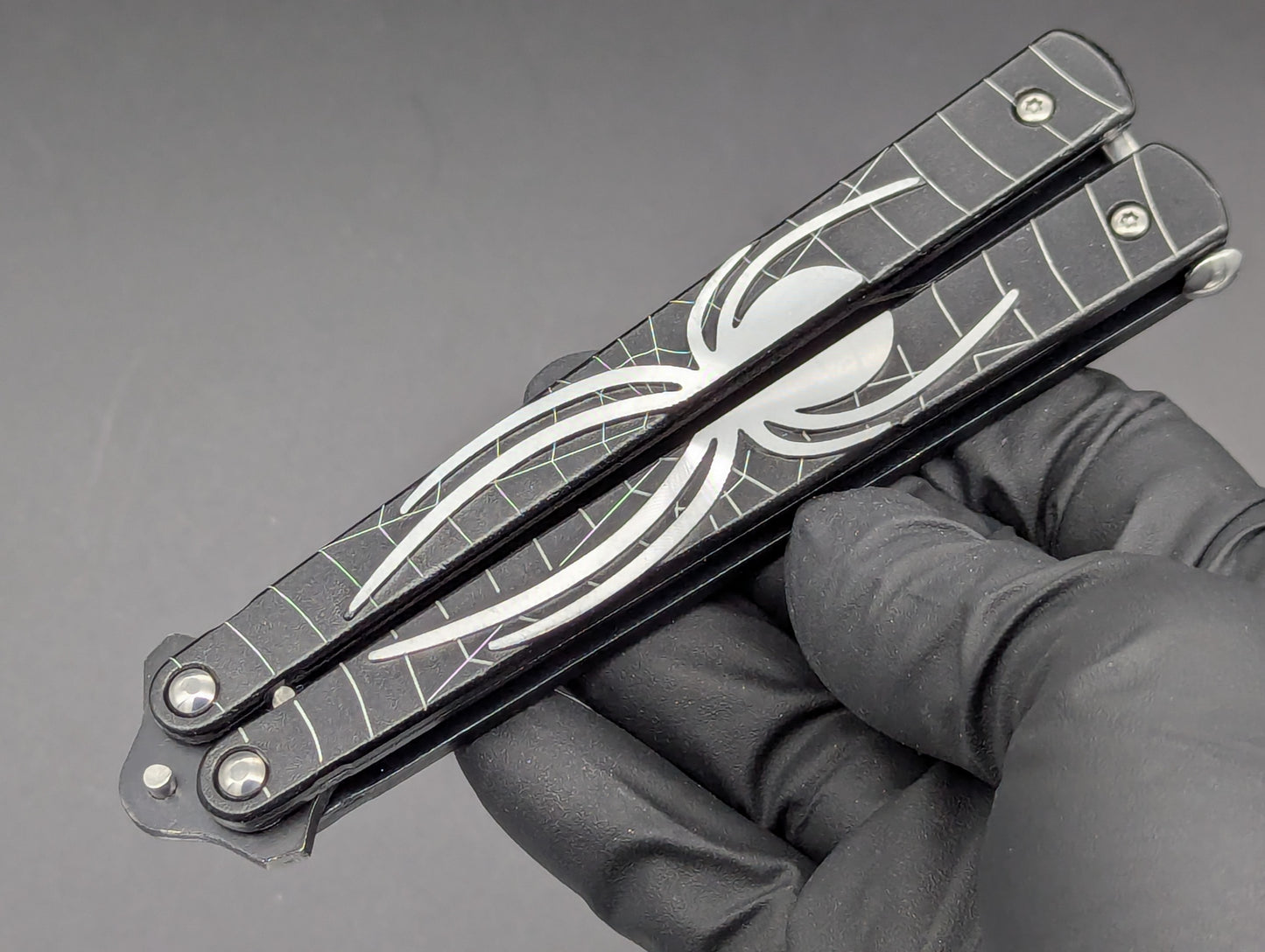 Spiderfly Old School Butterfly Knife Black