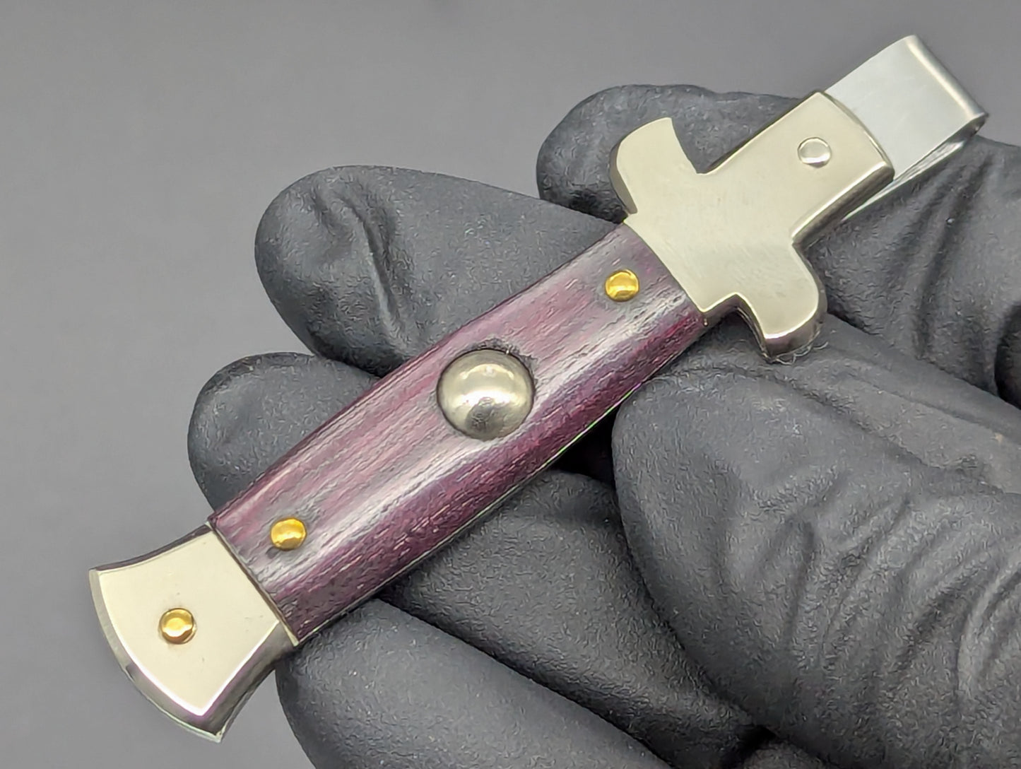 NOS AGA CAMPOLIN STILETTO MONEY CLIP WOOD