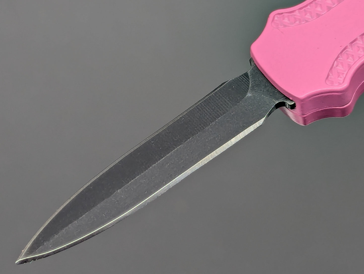 PINK PIRANHA MINI D/A OTF KNIFE DAGGER BLADE