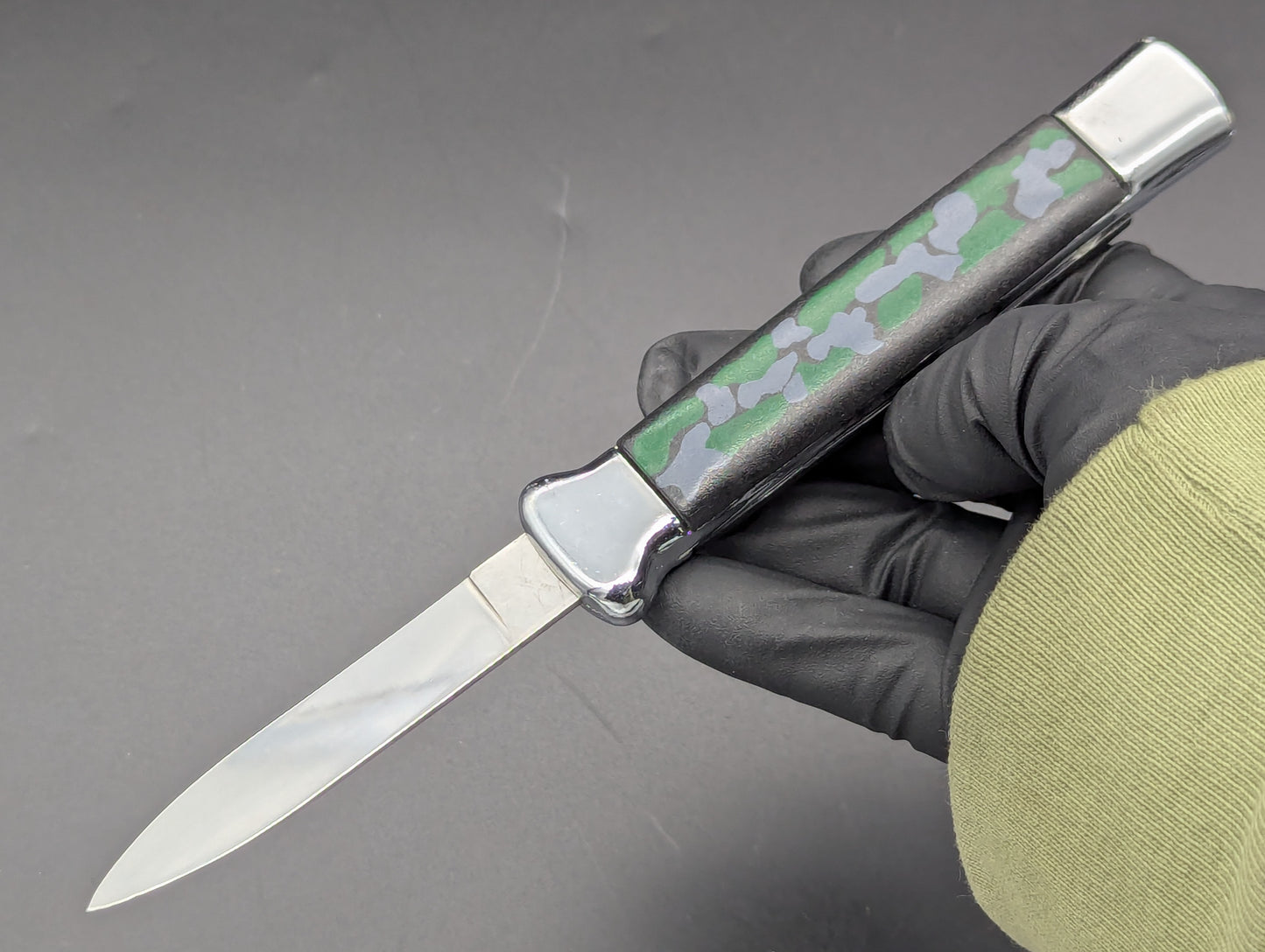 80's VINTAGE NATO MILITARY OTF KNIFE GREY CAMO