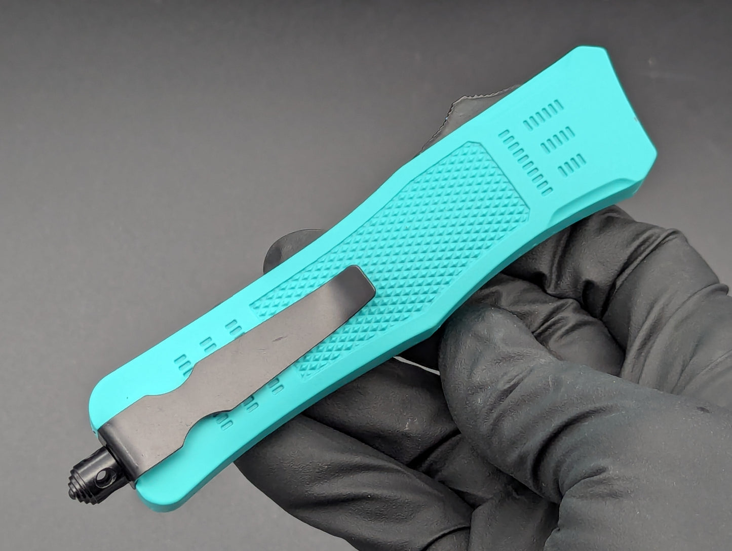 8.25" TEAL CQC D/A TACTICAL OTF AUTOMATIC KNIFE