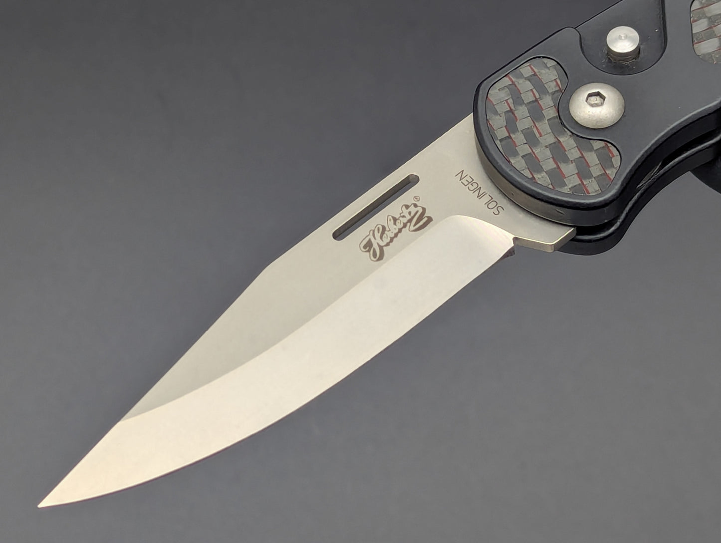 Vintage HERBERTZ SOLINGEN Carbon Fiber Automatic Knife