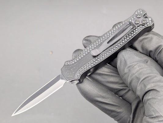 BLACK PIRANHA MINI D/A OTF KNIFE DAGGER BLADE