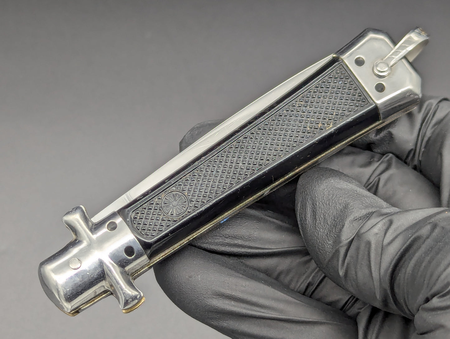 ANTIQUE FRENCH BARGEON MALTESE SWITCHBLADE KNIFE LG