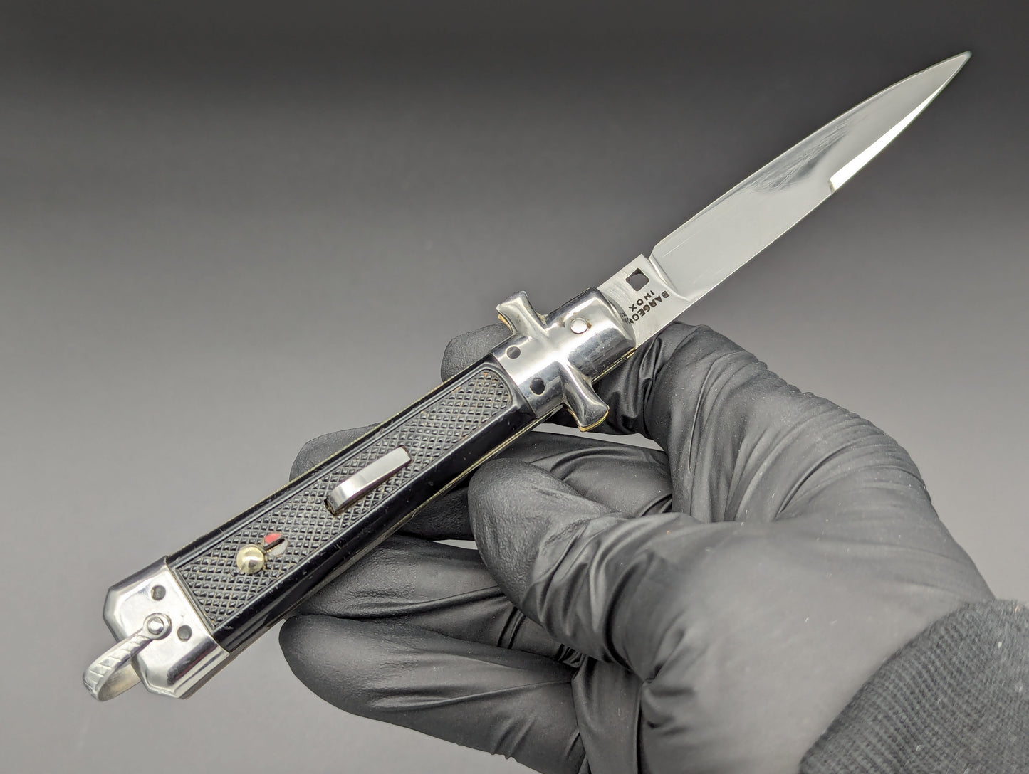 ANTIQUE FRENCH BARGEON MALTESE SWITCHBLADE KNIFE LG