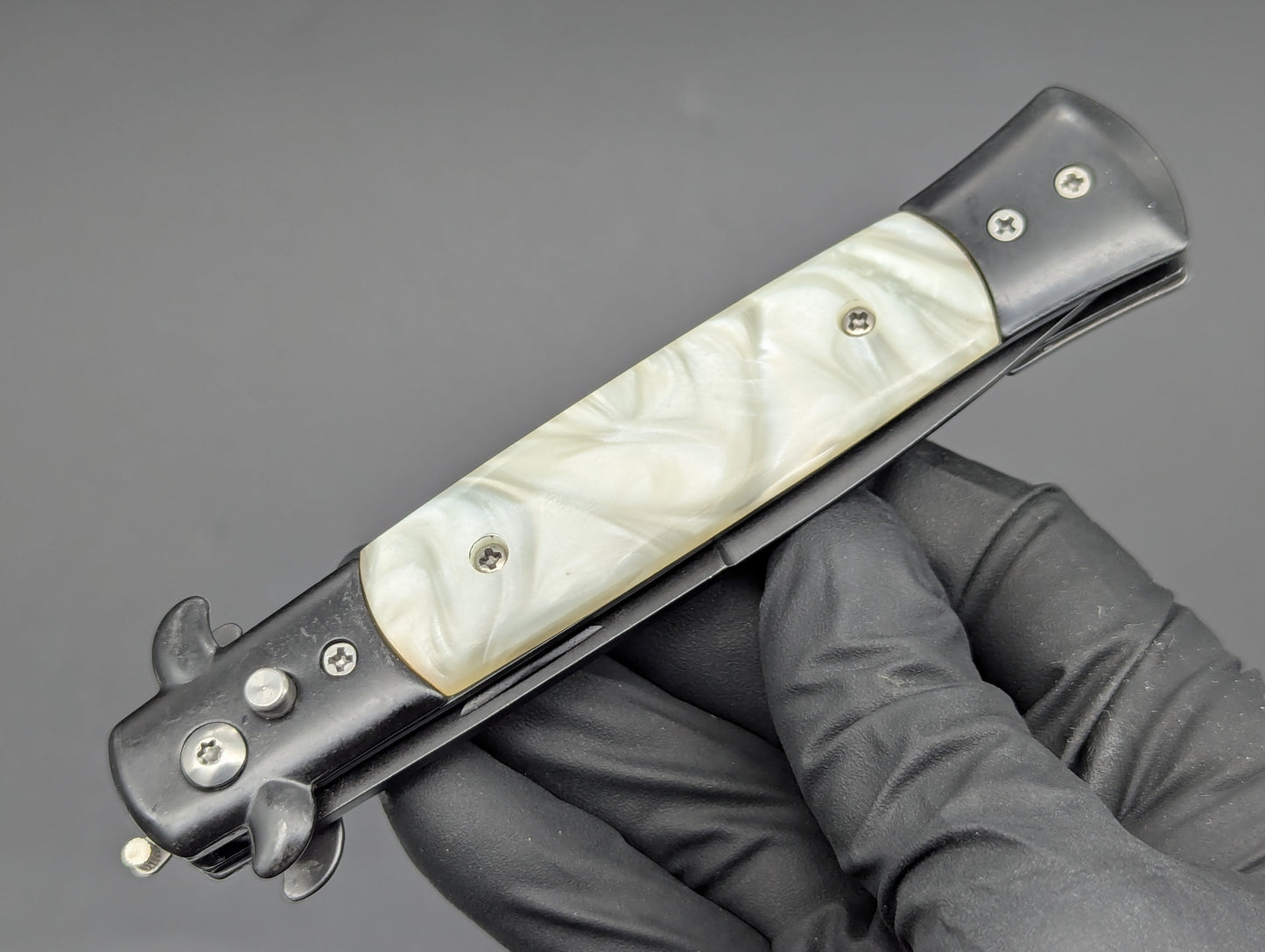 TACTICAL PEARL MILANO DIABLO STILETTO SWITCHBLADE KNIFE