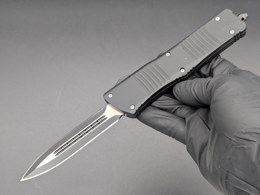 9.5" XL BLACK TACTICAL D/E OTF AUTOMATIC KNIFE