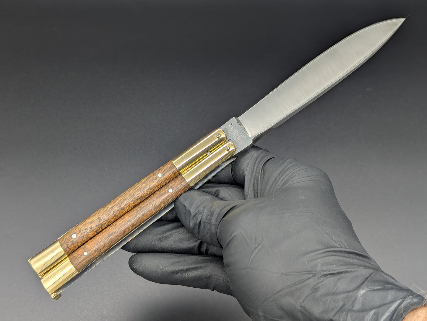 9" FHM Slim Narrawood Balisong Drop Point