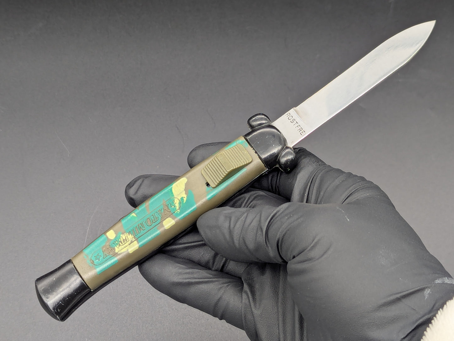 Camouflage NATO MILITARY OTF Knife 80's Vintage