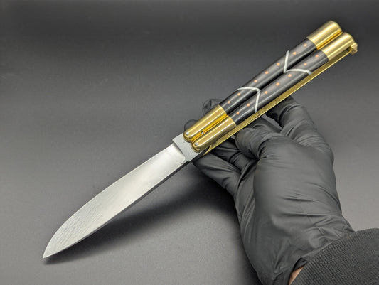 11" ABEST CUSTOM CARABAO HORN FHM BALISONG #2