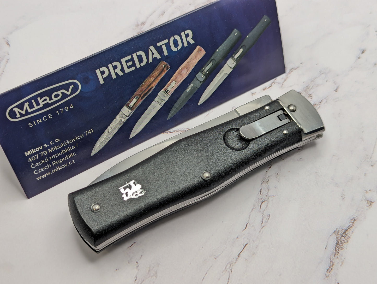 BLACK MIKOV PREDATOR AUTOMATIC LEVERLOCK KNIFE