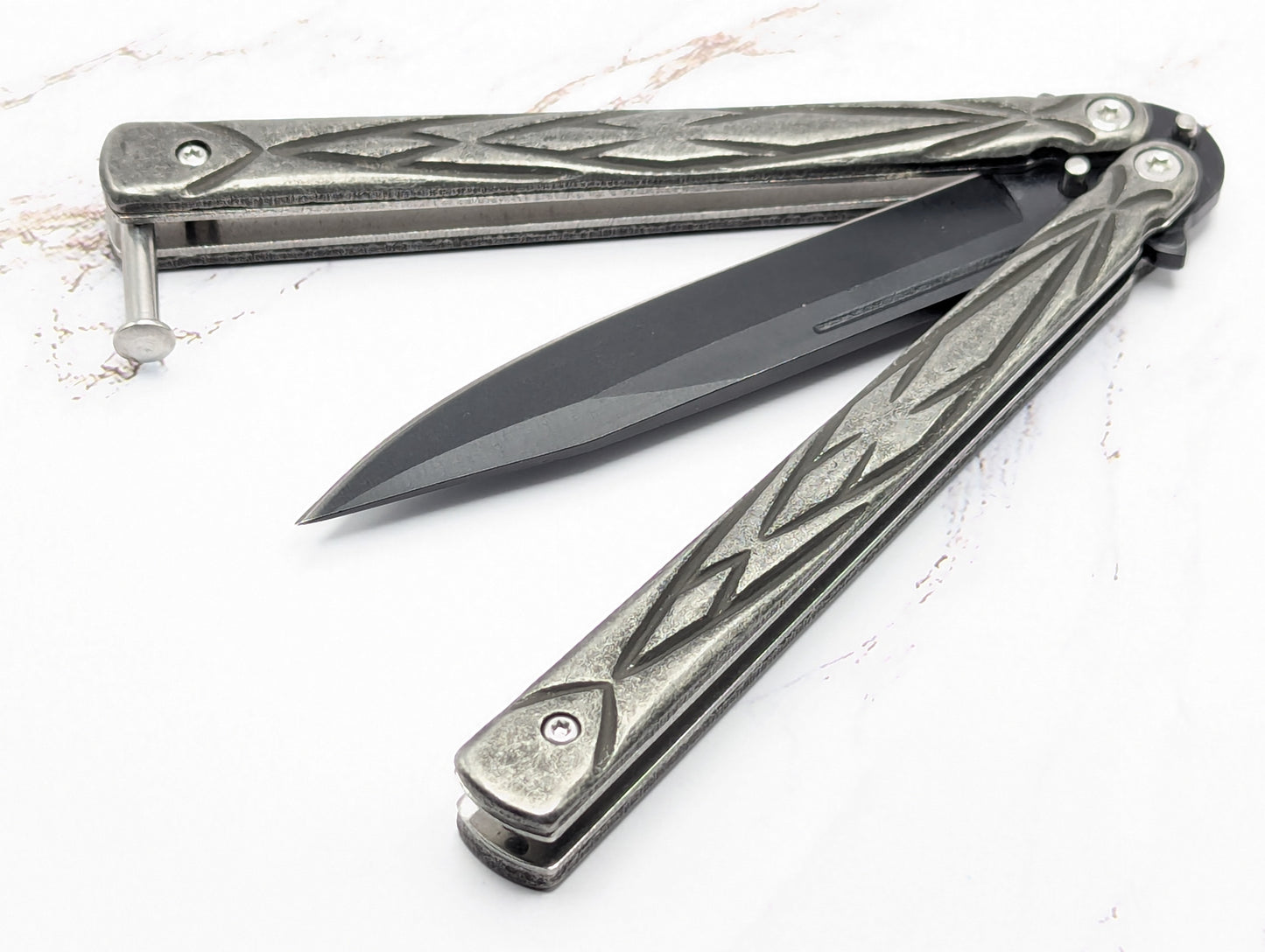 9" Fury Blackout Balisong Butterfly Knife